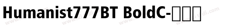 Humanist777BT BoldC字体转换